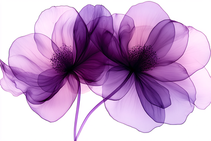 Translucent Purple Flowers