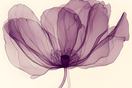 Translucent Purple Poppy Flower