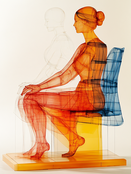 Transparent Woman in Chair