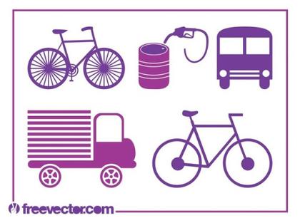 Transport Icons s Free Vector