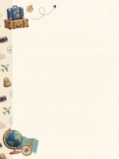 travel stationery template