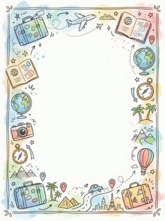 travel theme border