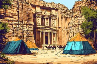 Treasury Of Petra And Desert Camp