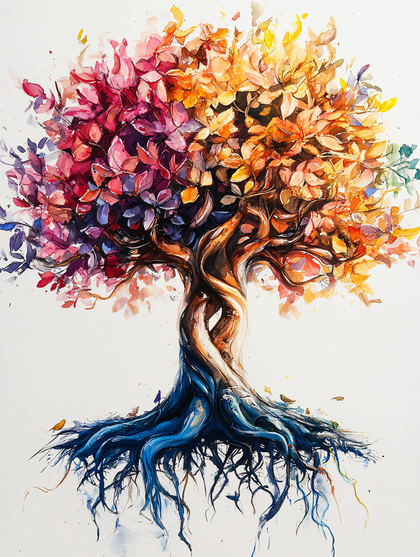 Tree Of Life Watercolor Painting