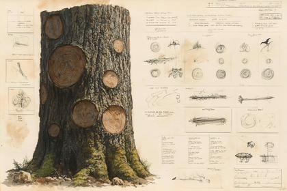 Tree Trunk Cross Section Study