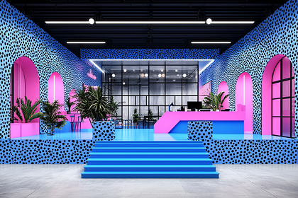 Trendy Pop-Art Reception Area
