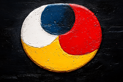 Colorful Triadic Symbol Painting