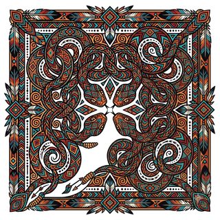 tribal snake ornament