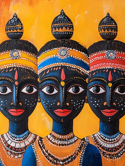 Trio of Tribal Figures