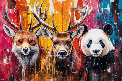Trio of Wildlife Portraits