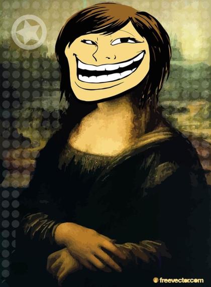 Troll Face Girl Free Vector