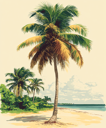 Tropical Beach Palm Trees