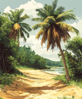 Tropical Beach Scene