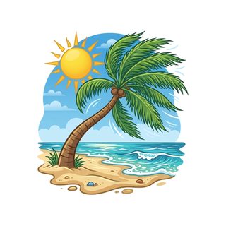 tropical beach scene