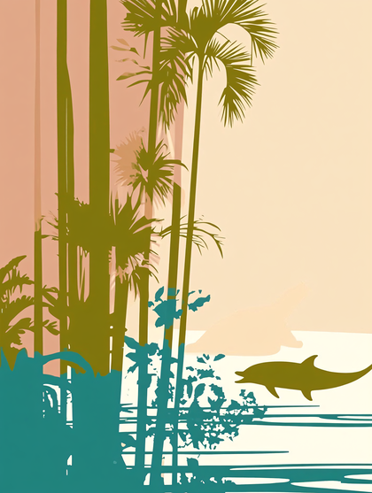 Tropical Dolphin Sunset