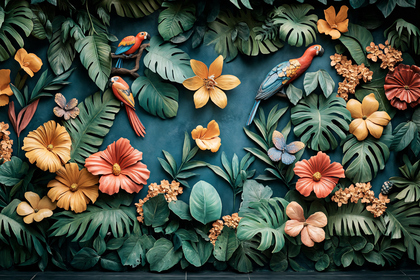 Tropical Flora and Fauna Wall Decor