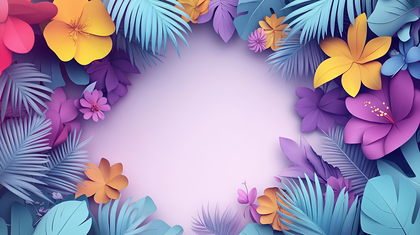 Tropical Floral Frame