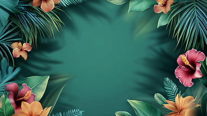 Tropical Floral Frame