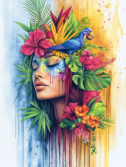 Tropical Floral Portrait