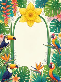 tropical bird frame