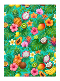 tropical fruit pattern