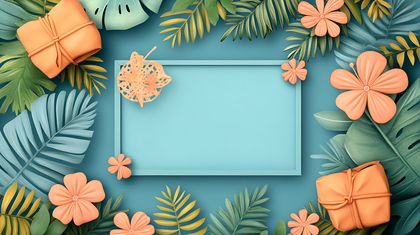 Tropical Gift & Floral Frame