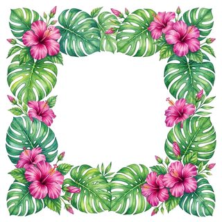 Tropical Floral Border