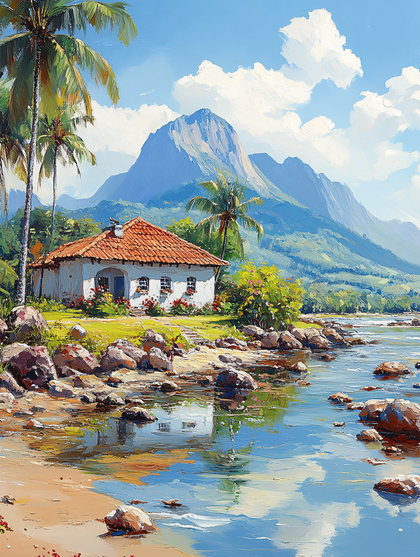 Tropical House by the Lake