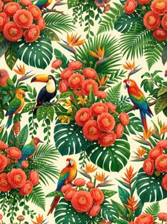 jungle parrot pattern