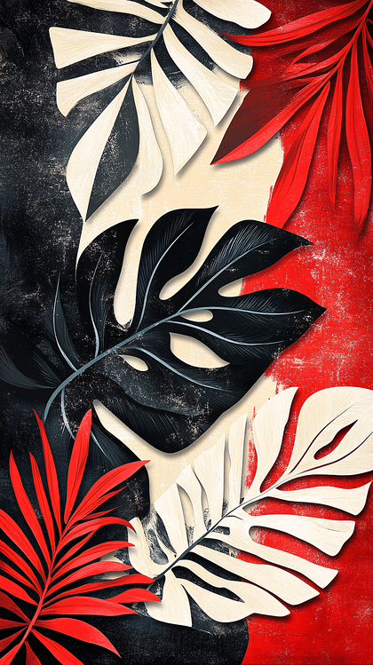 Tropical Leaf Abstract Design