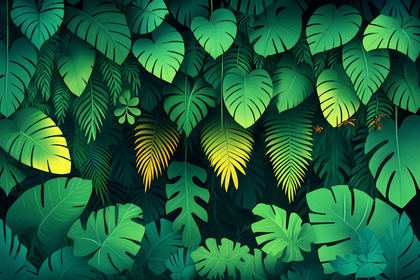 Tropical Leaves Background