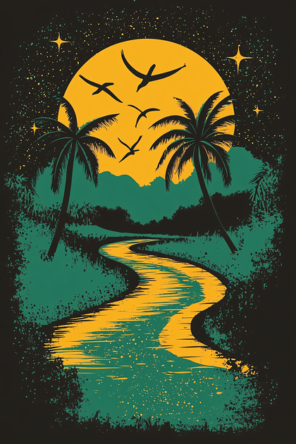 Tropical Night Scene