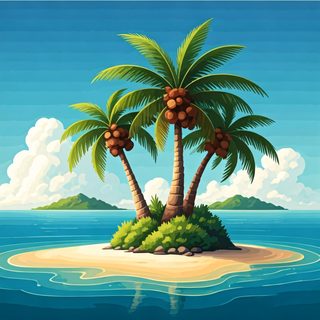 tropical palm island