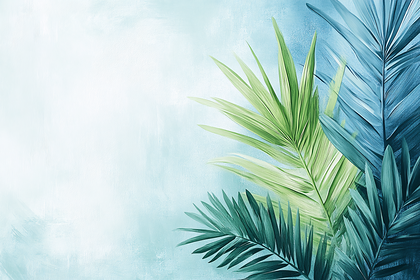 Tropical Palm Leaf Abstract