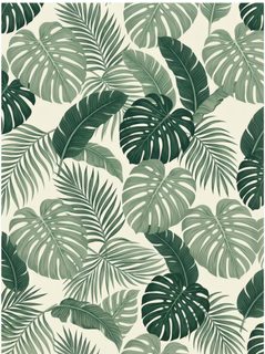 tropical palm leaves