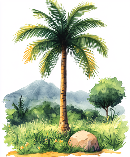 Tropical Palm Scene