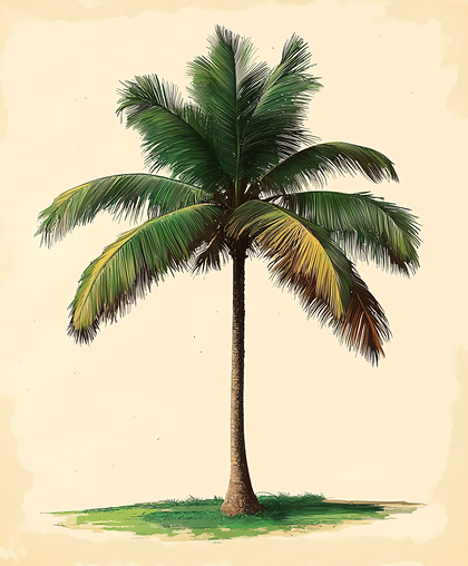 Tropical Palm Tree Illustration