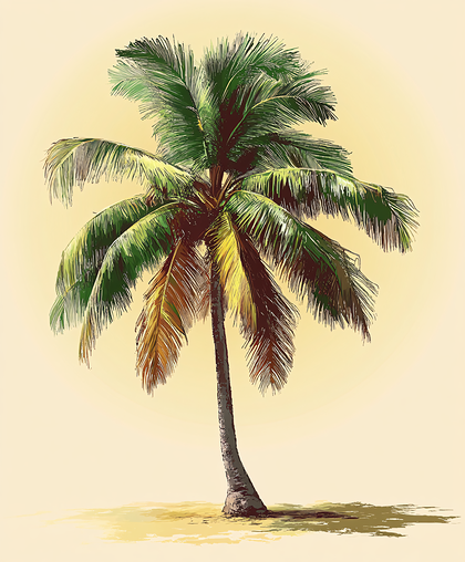 Tropical Palm Tree Illustration