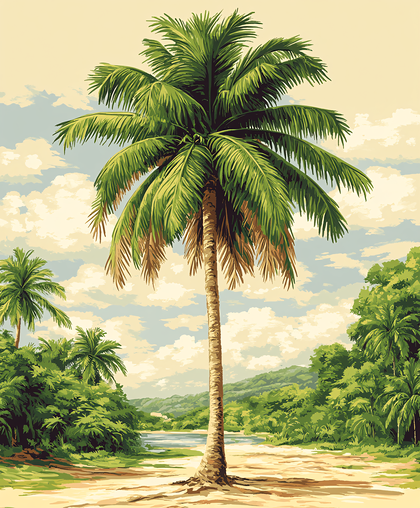 Tropical Palm Tree Landscape