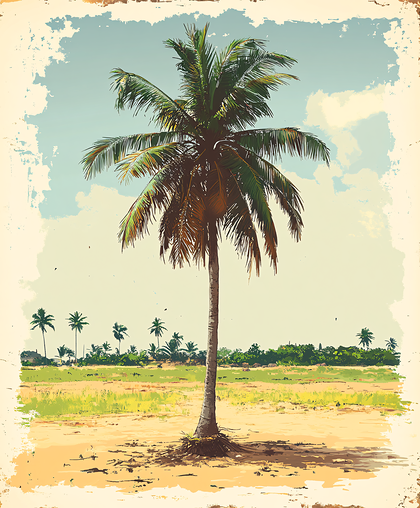 Tropical Palm Tree Landscape
