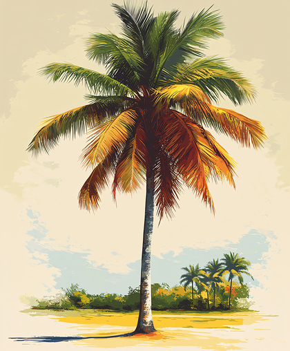 Tropical Palm Tree Landscape