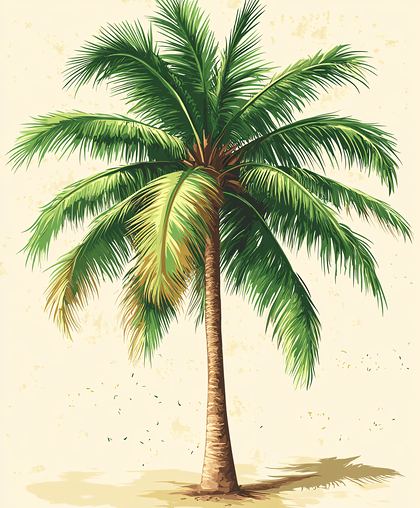 Tropical Palm Tree On Beach
