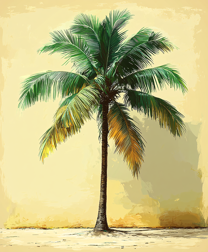 Tropical Palm Tree On Sand