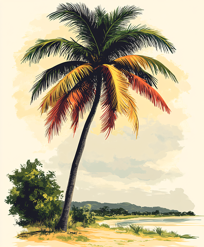 Tropical Palm Tree Panorama