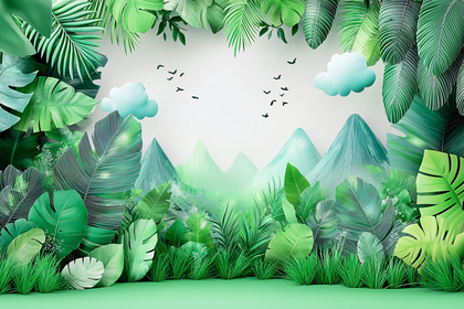 Tropical Paradise Scene