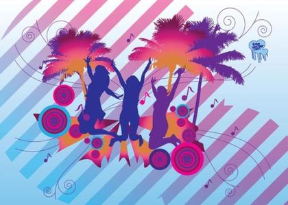 Tropical Party Free Vector