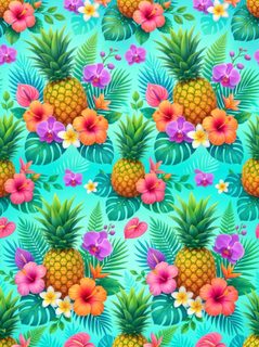 tropical pineapple pattern