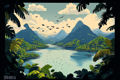 Tropical River Landscape