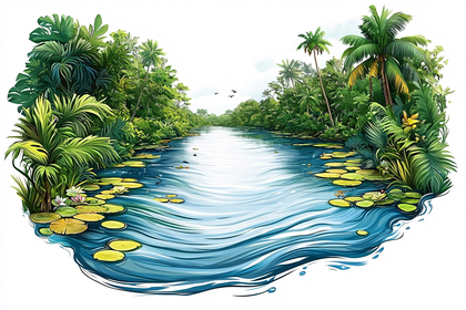 Tropical River Scene