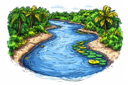 Tropical River Scene